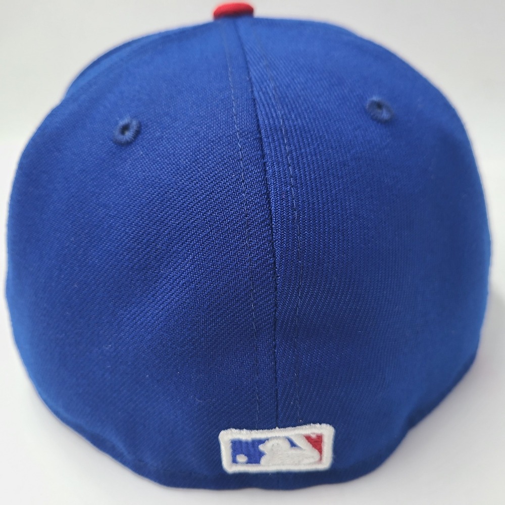 Chicago Cubs Hat Fitted 7 1/4 New Era 59Fifty Blue Red MLB Baseball Logo Men - Picture 7 of 11